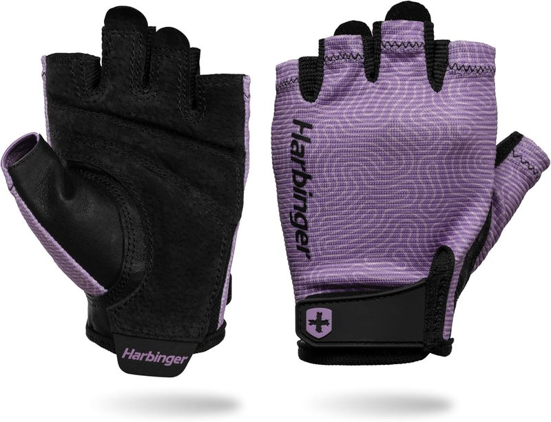 Harbinger Power Gloves 3.0 - Durable Half Finger Weightlifting Gloves with Adjustable Wrist Closure, Breathable Leather Palm, Small, Women's - Image 1